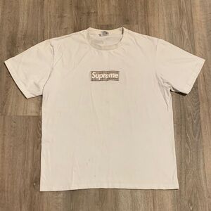 Supreme Burberry White Men's T-Shirt